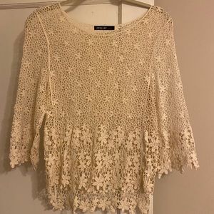 Ecru Crochet Top